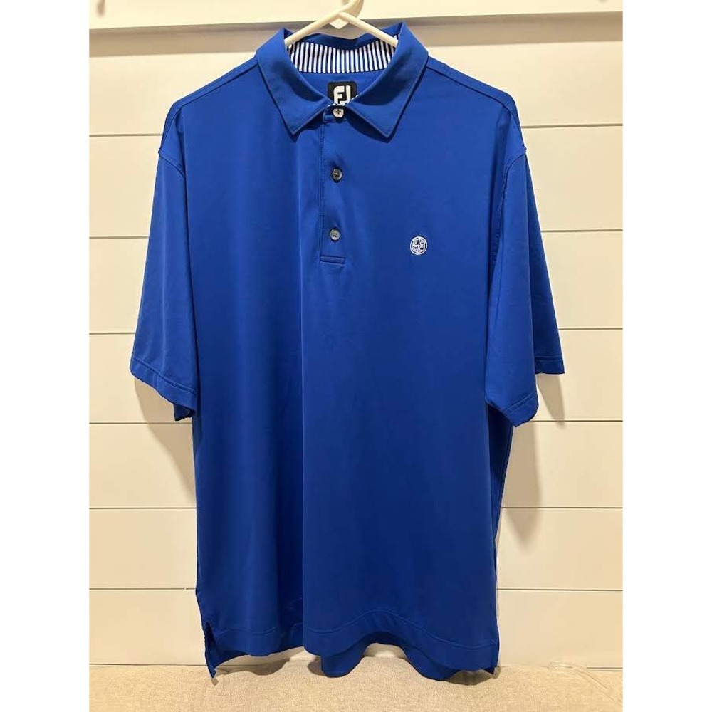 FootJoy Mens Royal Blue KCCC Performance Golf Polo Shirt Large FJ Athletic